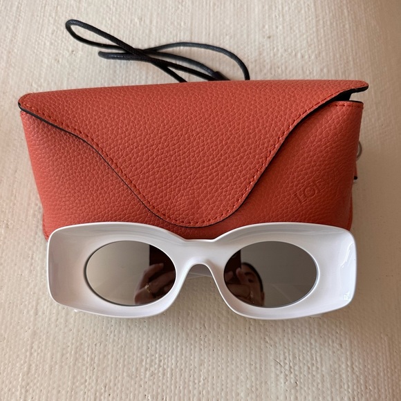 Loewe Paula's Ibiza Original Rectangular Sunglasses - White/Silver - Picture 3 of 10